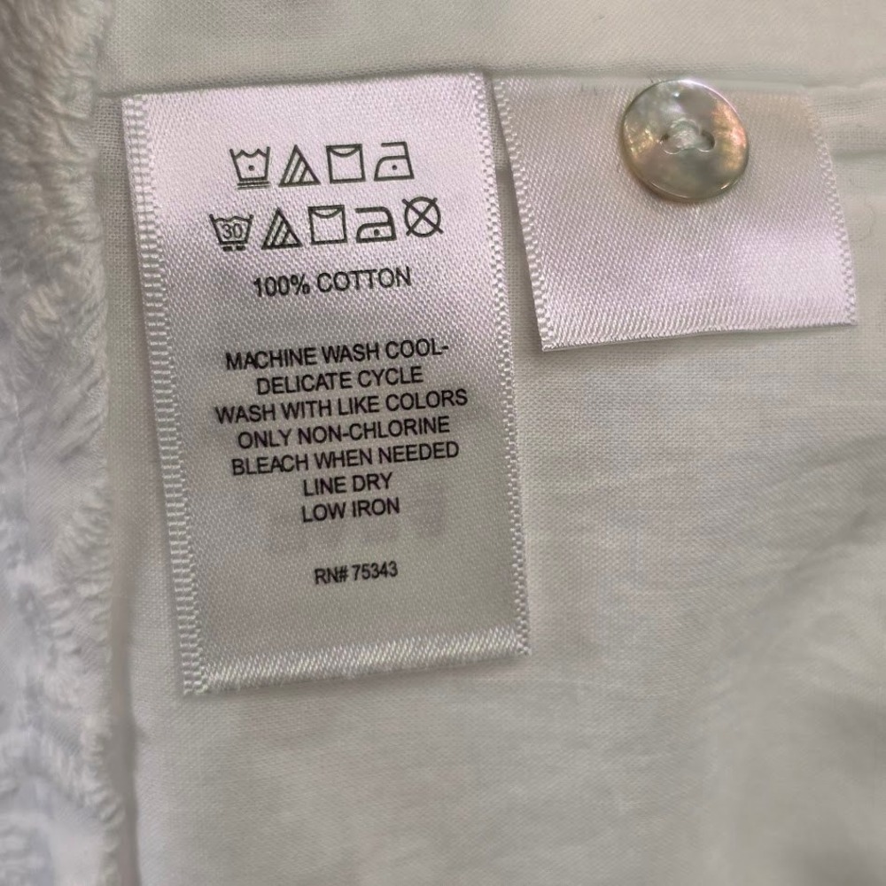 Sigrid Olsen Womens L Shift Dress White Floral Eyelet 100% Cotton Sleeveless NEW - Picture 5 of 8